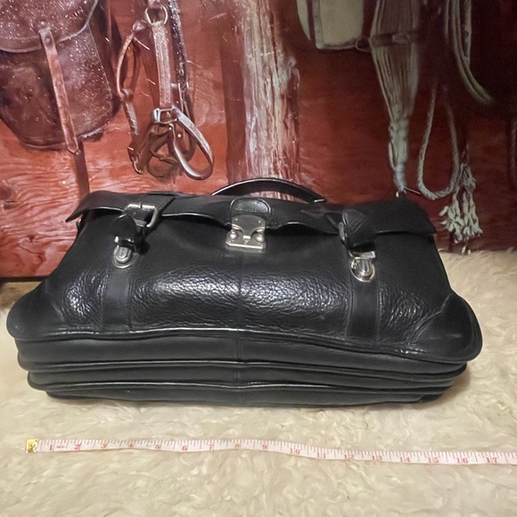 Roots 3 section leather briefcase - Picture 5 of 16